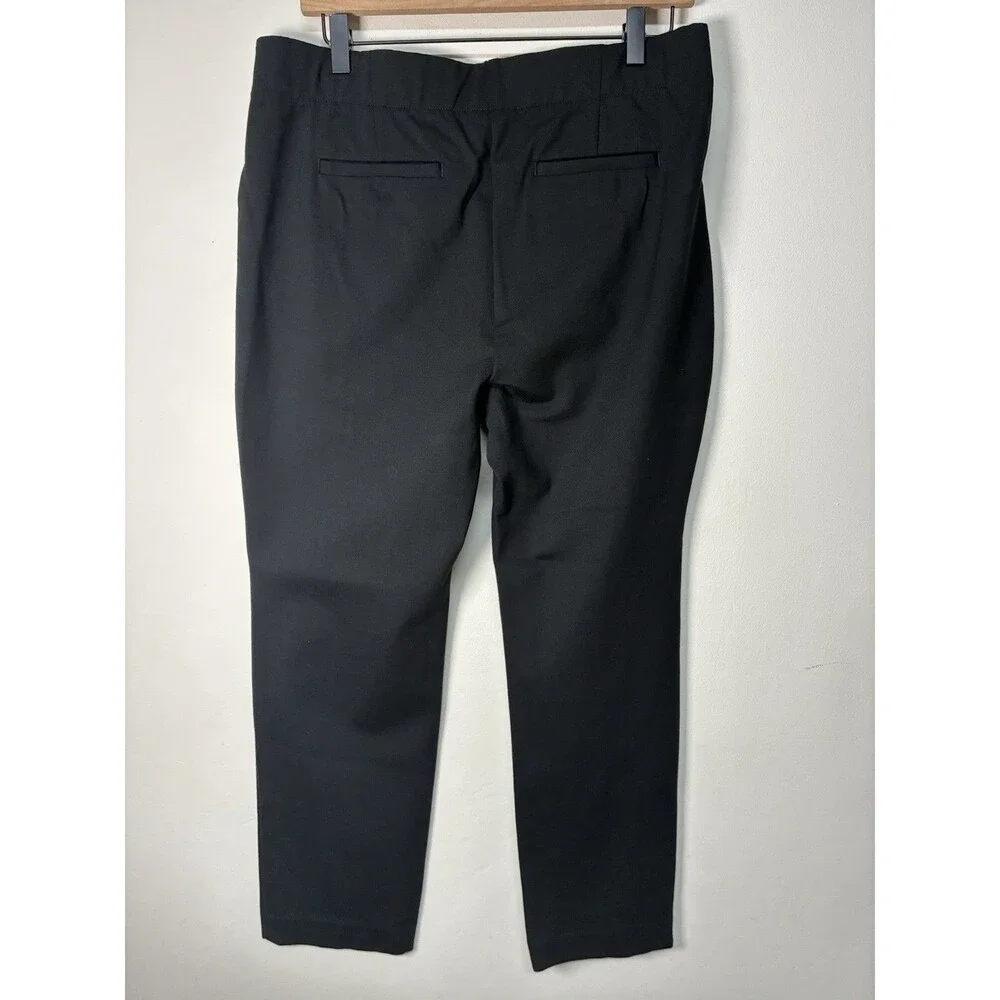 J Jill Ponte Slim Leg Pants Women Size Medium Petite Black Casual Pull On